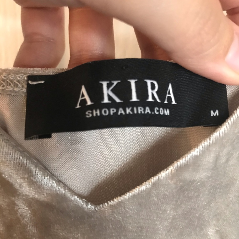 AKIRA crushed velvet bodycon midi dress - Picture 4 of 6